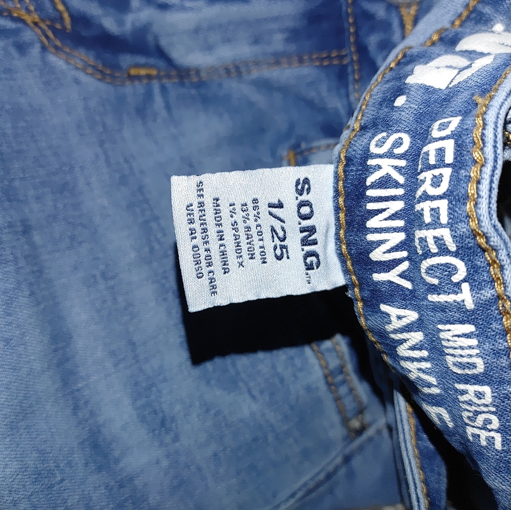 S.O.N.G Perfect Mid Rise Skinny Ankle Jean